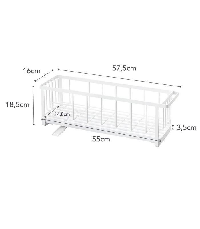 Yamazaki Wire Dish Drainer Slim - Tower - White 7 Yamazaki Wire Dish Drainer Slim - Tower - White - Afbeelding 5