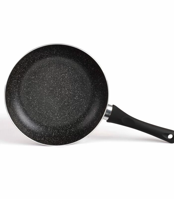 LIVOO Set Van 3 Pannen Met Steenlook 5 LIVOO Set Van 3 Pannen Met Steenlook - Afbeelding 3