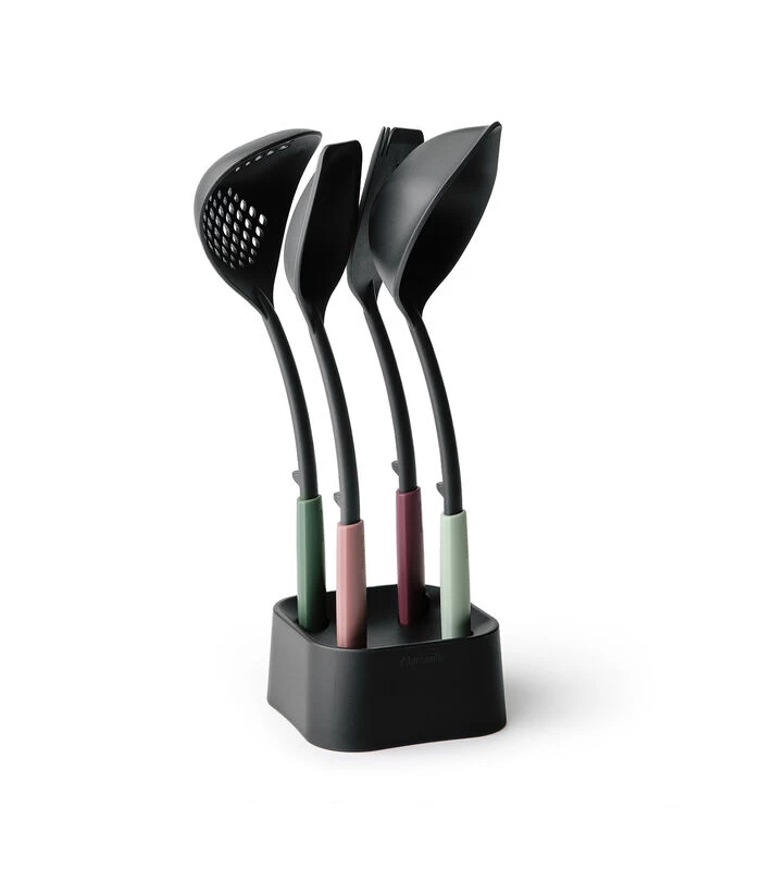 Brabantia Tasty+ Kookgerei Set Plus Houder, 4-delig - Mixed 3 Brabantia Tasty+ Kookgerei Set Plus Houder, 4-delig - Mixed