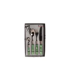 Bestekset Mona Lisa 18/10 16-delig Groen Groen 4-persoons 7 Bestekset Mona Lisa 18/10 16-delig Groen Groen 4-persoons -Palmer Winkel f7cc2862daca467bbe69da77fb3765c3